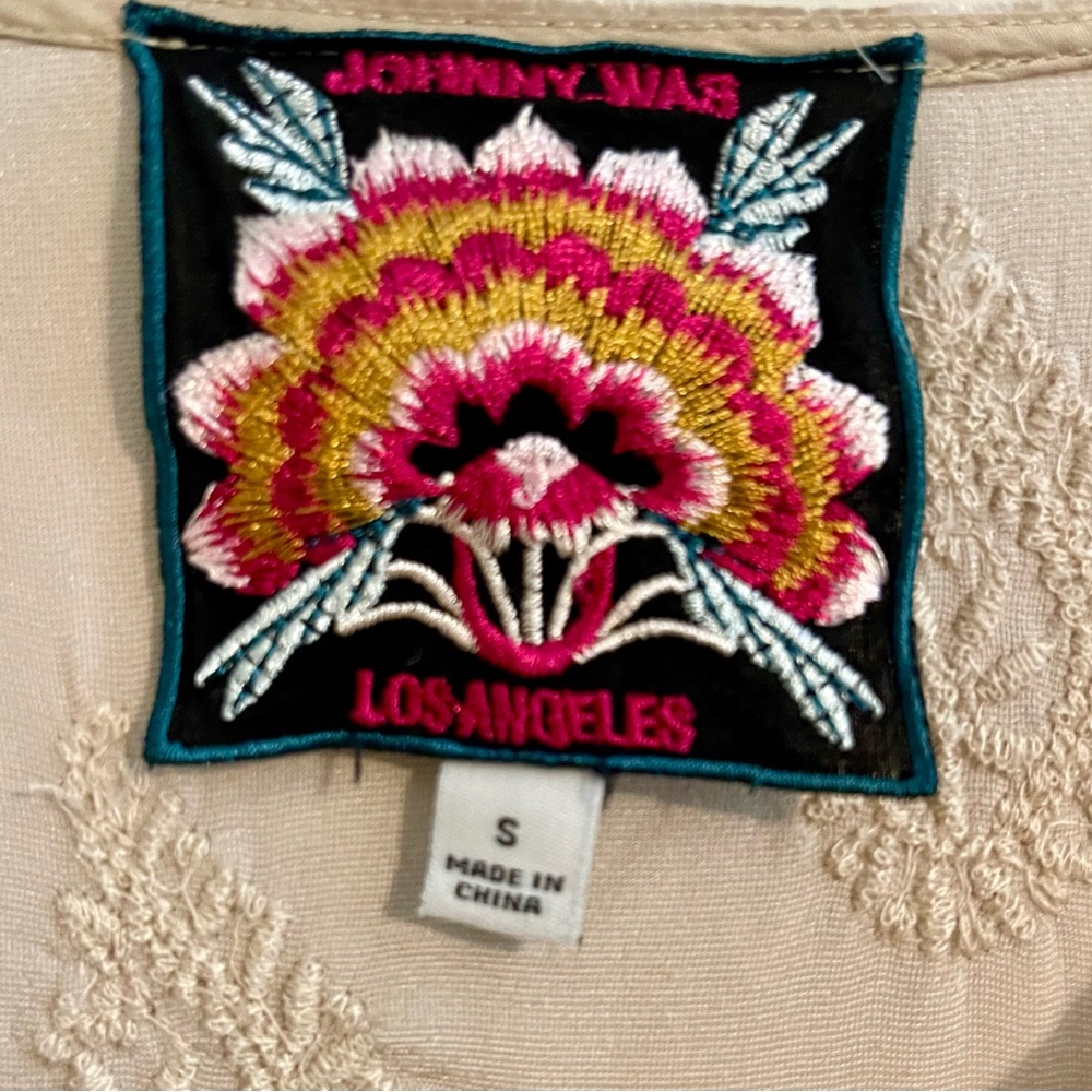 Johnny Was Velvet Devi Flutter Boho Weekend Blouse Sz-S NWOT’s - Picture 5 of 12